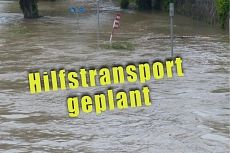 Hilfstransport Hochwasser