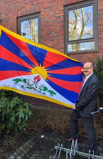 Flagge hissen für Tibet 2020 © Stadt Drensteinfurt